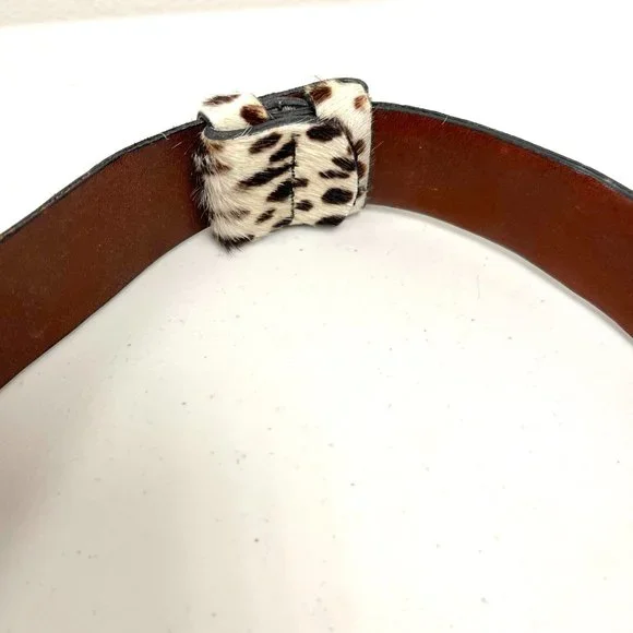 Vintage HenrI Bendel NY leopard hair calf leather adjustable  display picture 2